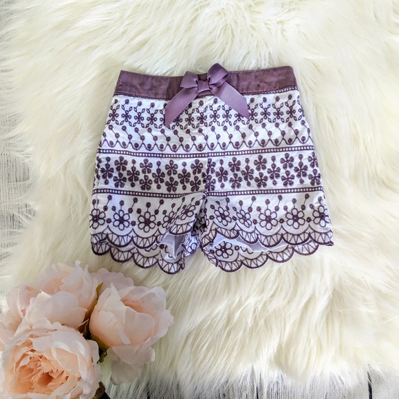 Other - 🌼12M White + Purple Shorts